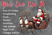 Christmas Santa Claus Sleigh Clipart, a Work Illustration by Craft Nest (Thumbnail 5 of 5)