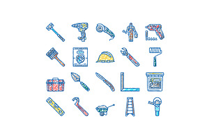 building tool hammer repair drill, an Object Illustration by pikepicture