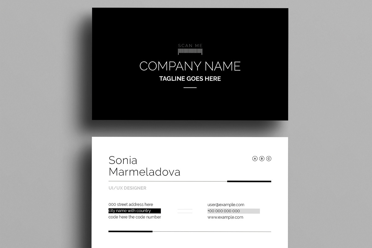Minimal Corporate Business Card, a Business Card Template by MightyDesign (Photo 3 of 6)