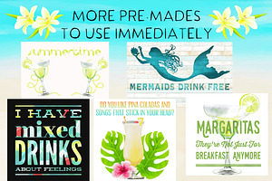 Tropical Cocktails & Flower Set