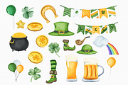 Watercolor St Patrick's Day Clipart, an Illustration by MiracleArtAndDesign (Thumbnail 2 of 2)