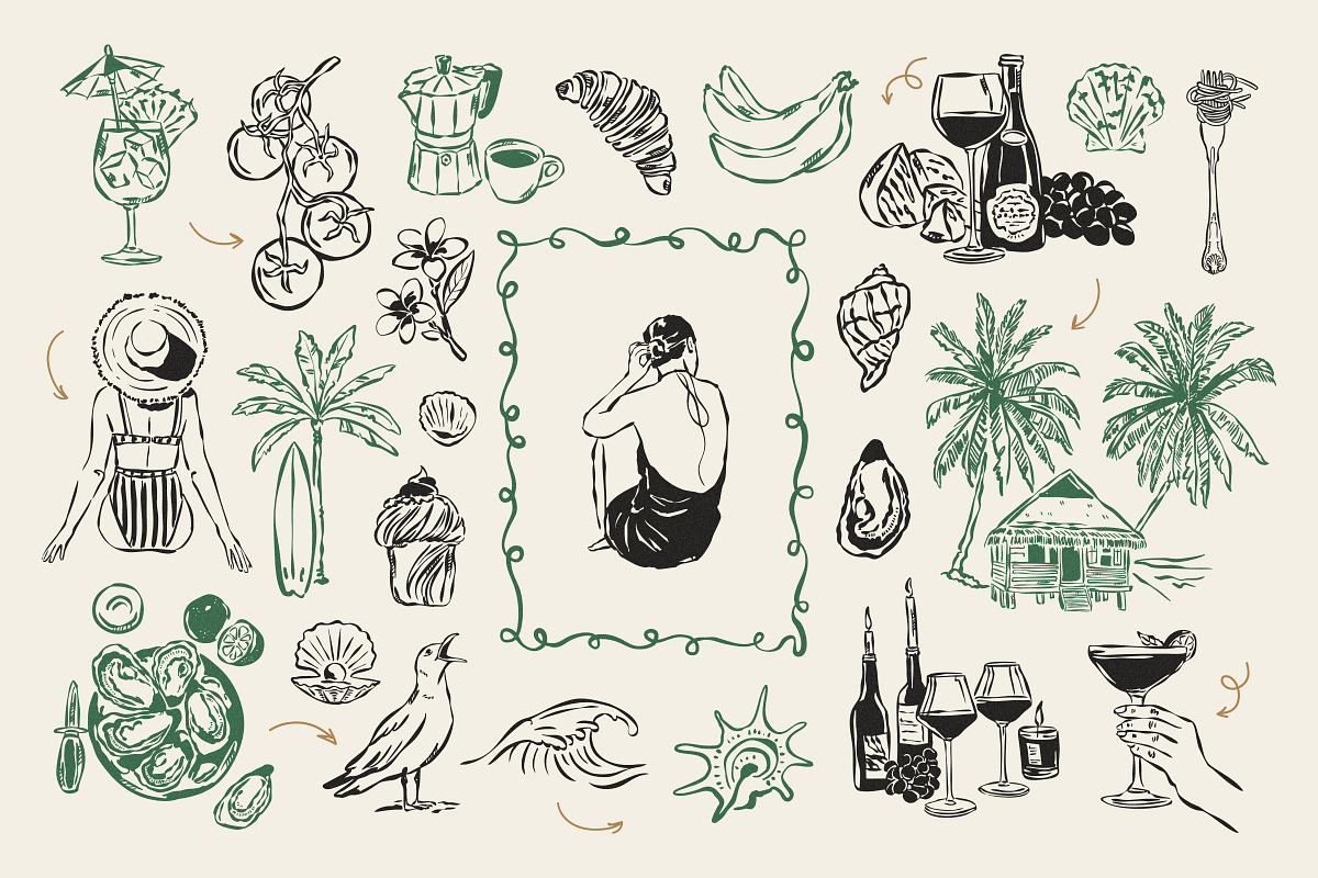 Coastal Lifestyle Illustrations, an Object Graphic by iStar Design (Photo 7 of 15)