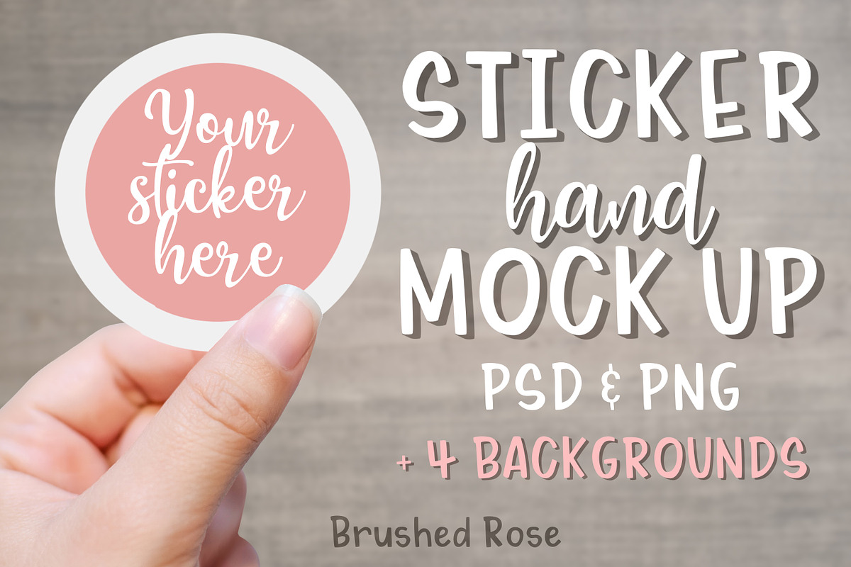 Sticker mock up | Hand mock up, a Product Mockup by Brushed Rose (Photo 1 of 3)