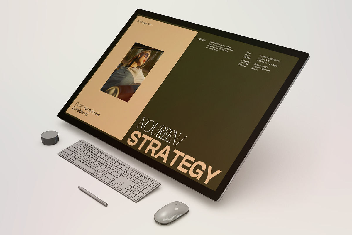 Noureen Brand Strategy Presentation, a Presentation Template by evgenystudio (Photo 6 of 11)