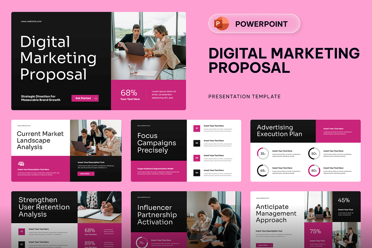 Digital Marketing Proposal, a Presentation Template by Sixtemp (Photo 1 of 3)