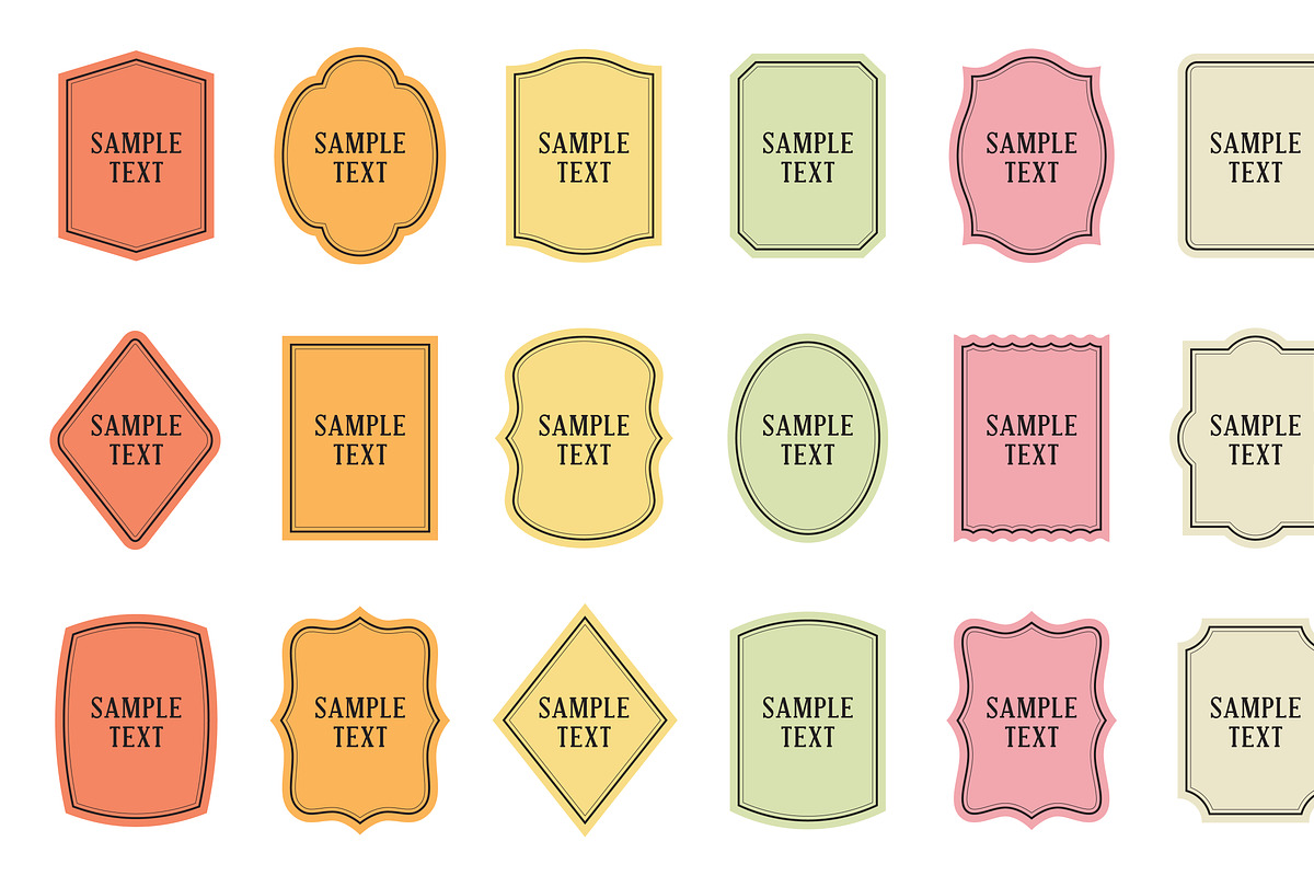 Labels: 18 shapes, different colors, an Object Graphic by moibalkon (Photo 12 of 19)