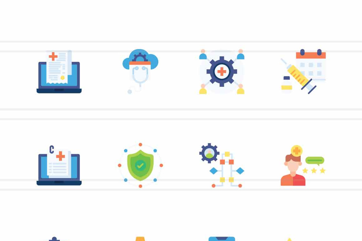 Healthcare SaaS & Telehealth Icons, a Solid Icon by IconBunny (Photo 2 of 2)