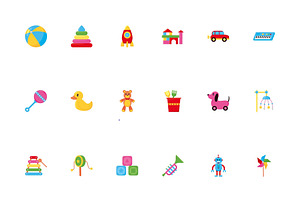 Babies Toys Illustration Design Set, a Templates & Theme by studiogstock