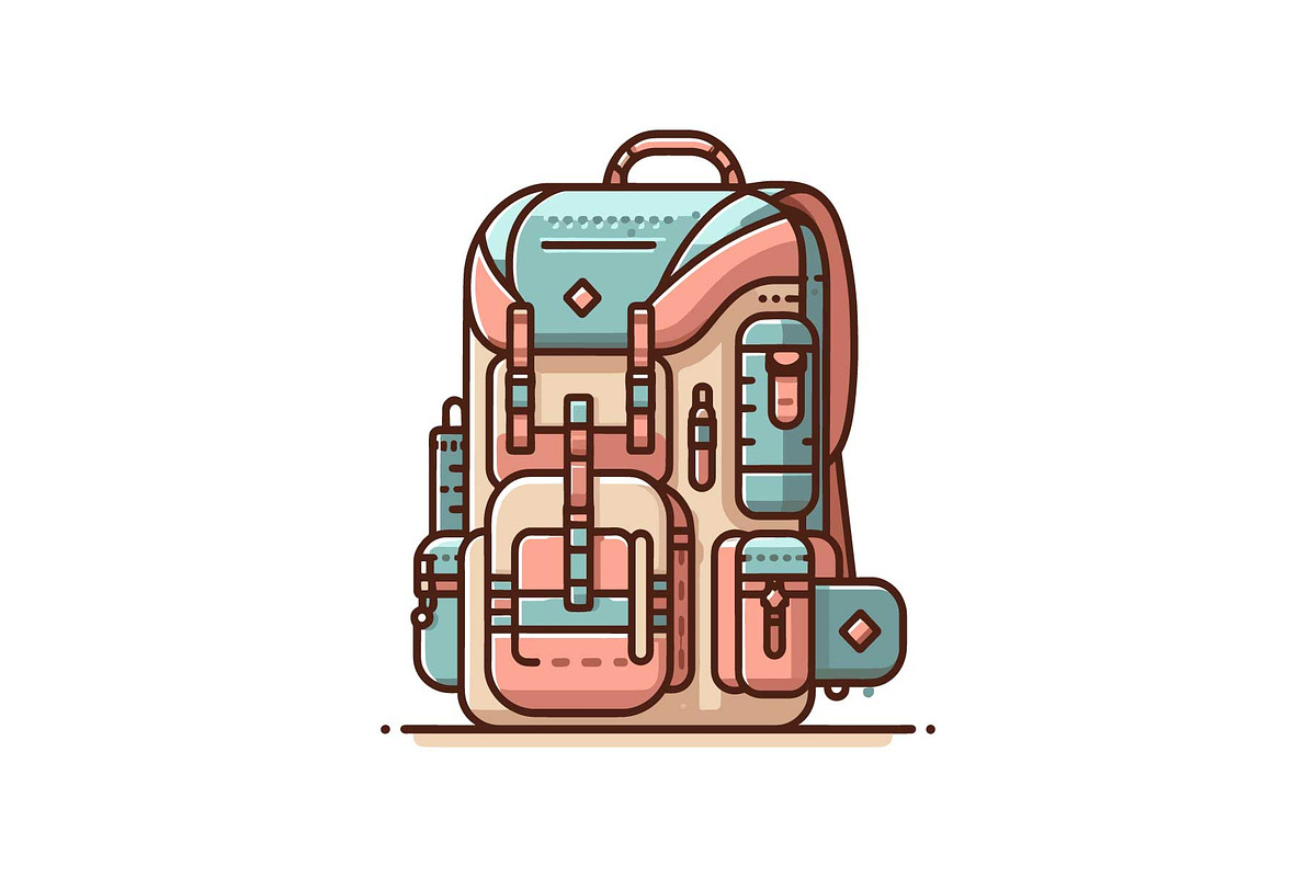 Adventure Hiking Bag Icons, an Object Graphic by yasushie (Photo 5 of 16)