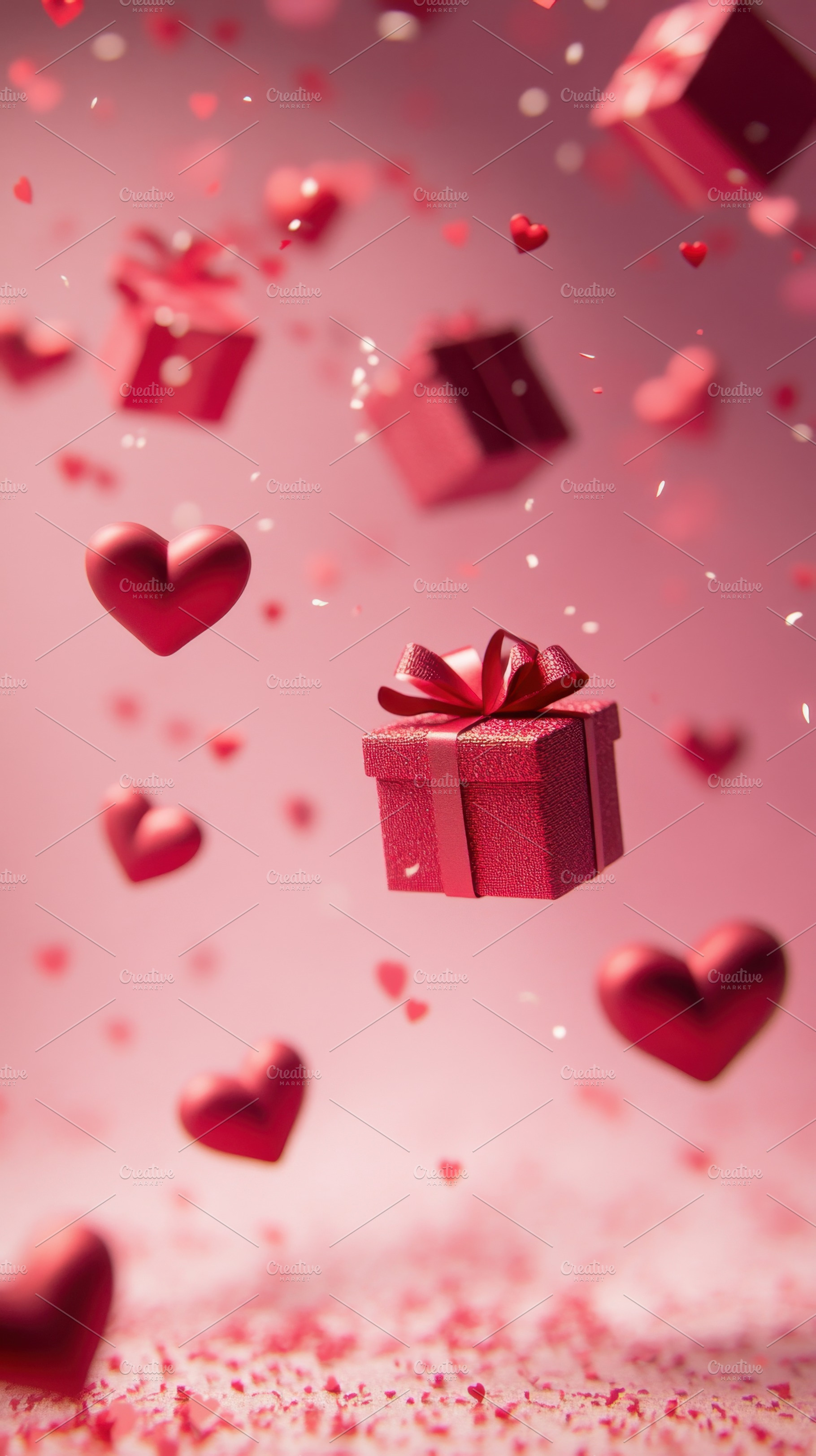 Floating gifts  hearts, a Photo by Beautiful things