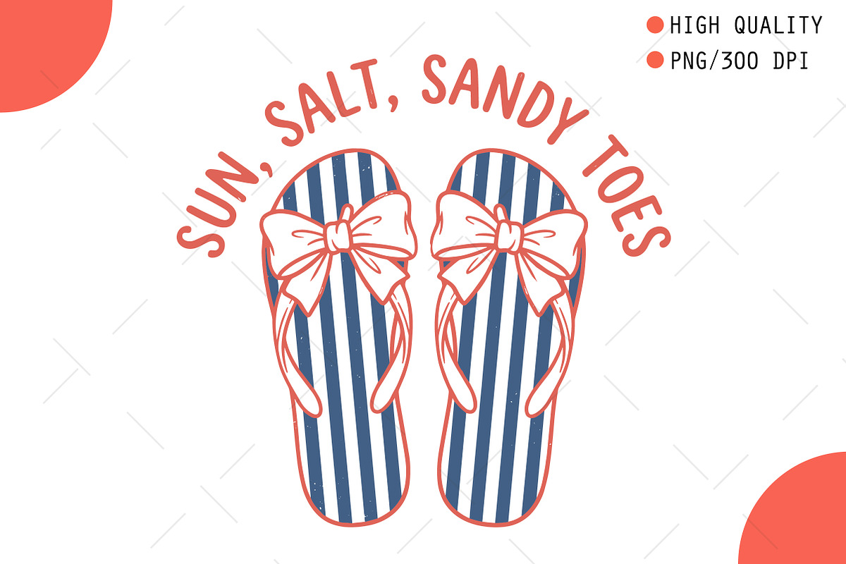 Sun Salt Sandy Toes Flip Flop PNG, an Illustration by OK Design (Photo 1 of 5)