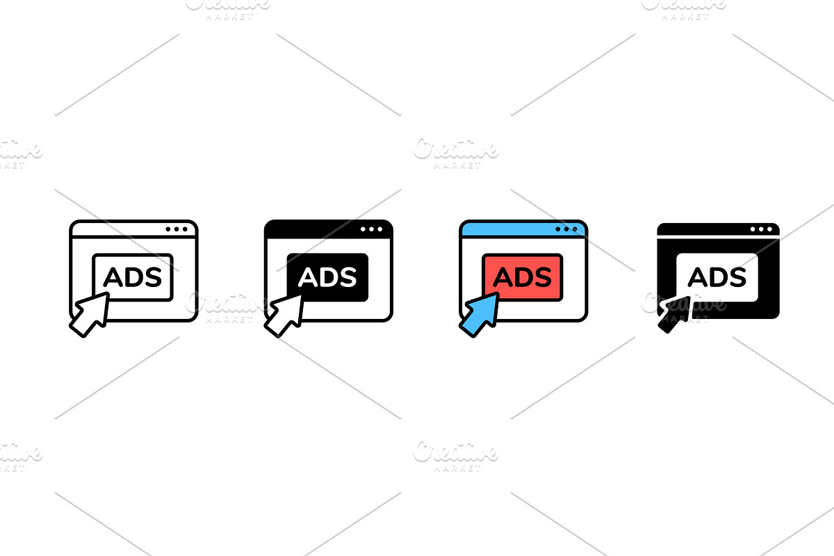 Internet pop up advertisements with, a Technology Illustration by skripnikbb