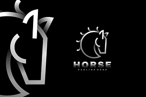 Horse Line Art Logo