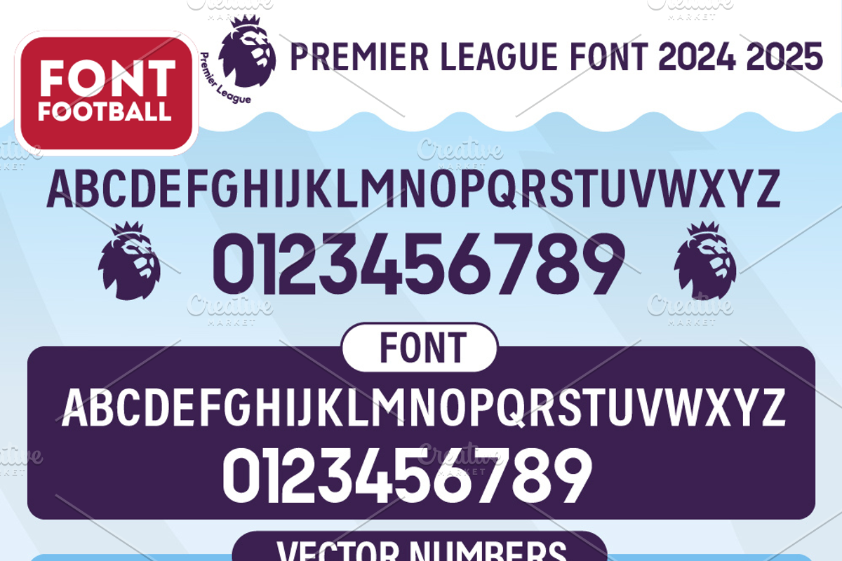 Font football PREMIERS League 24-25, a Font by arbirafiizakani (Photo 1 of 5)