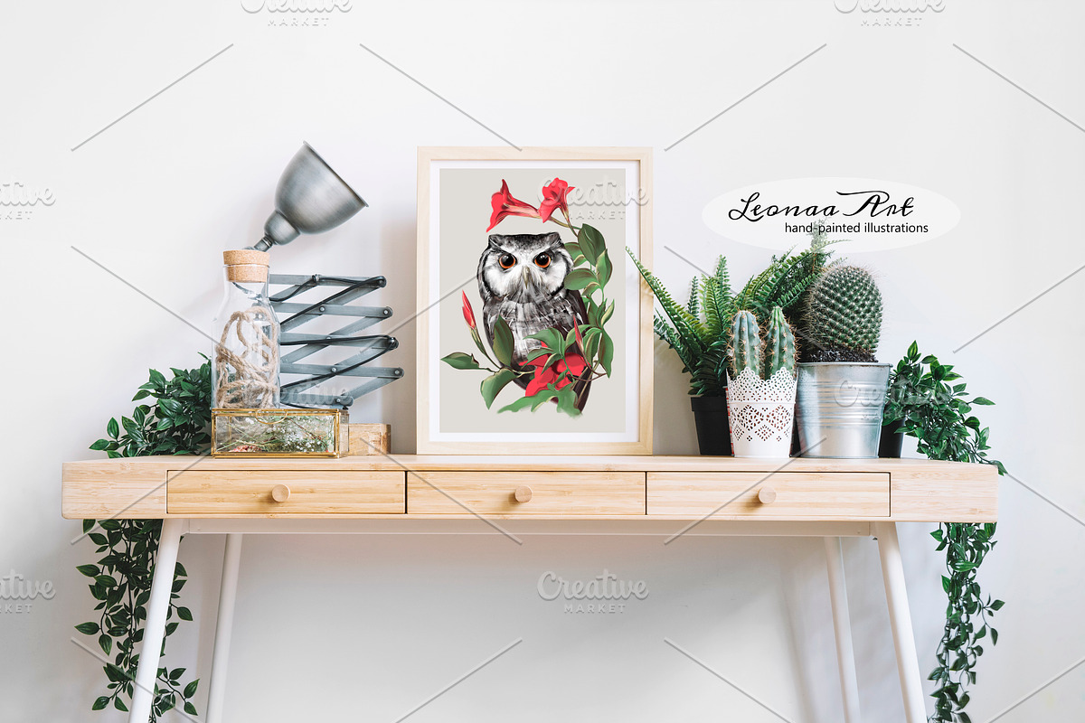 Lovely Owl, an Illustration by Leonaa art (Photo 3 of 7)
