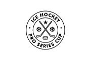 Ice Hockey Sport Emblem Badge Logo, a Branding & Logo Template by Buqancreative (Thumbnail 3 of 3)