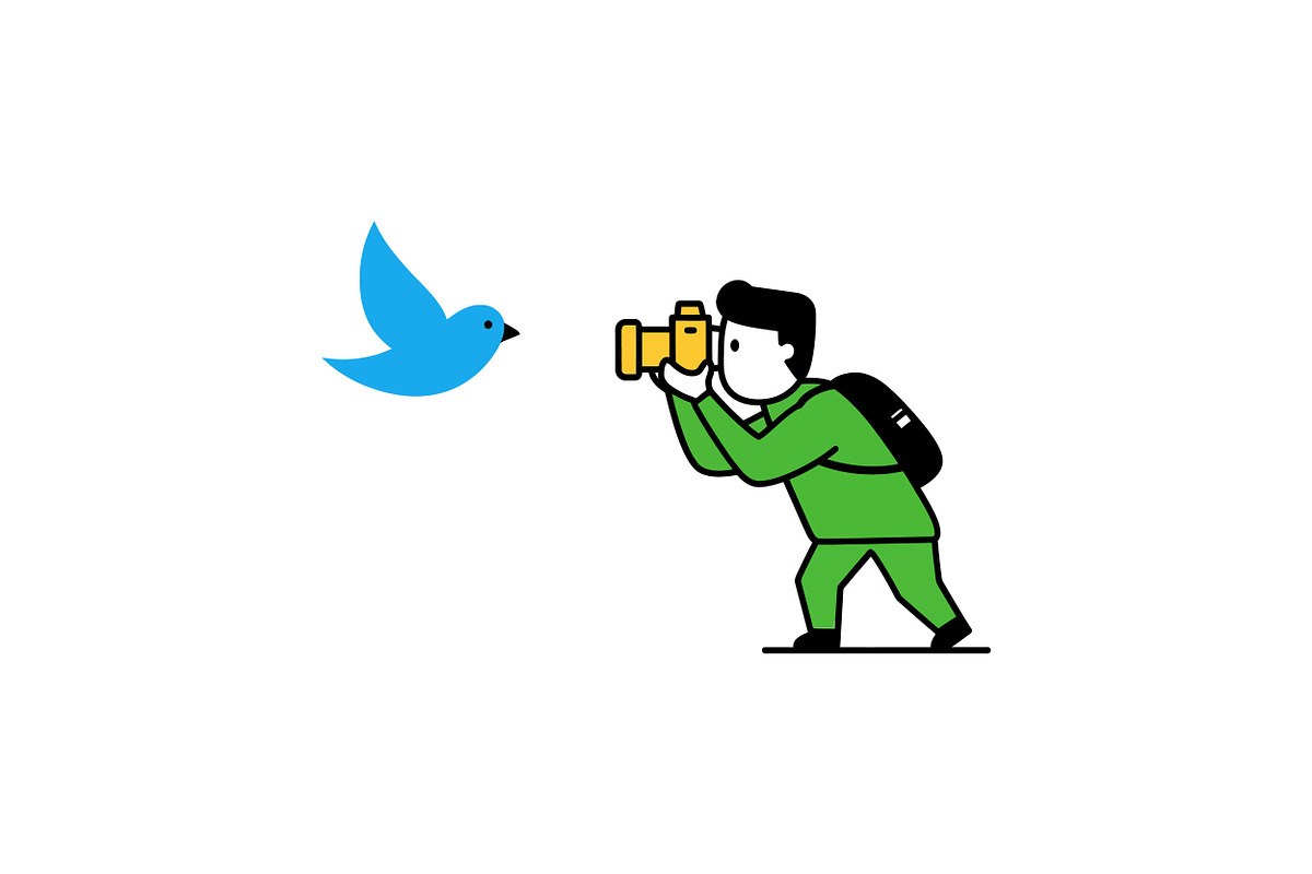A man in green attire capturing a bl, an Illustration by designvectx