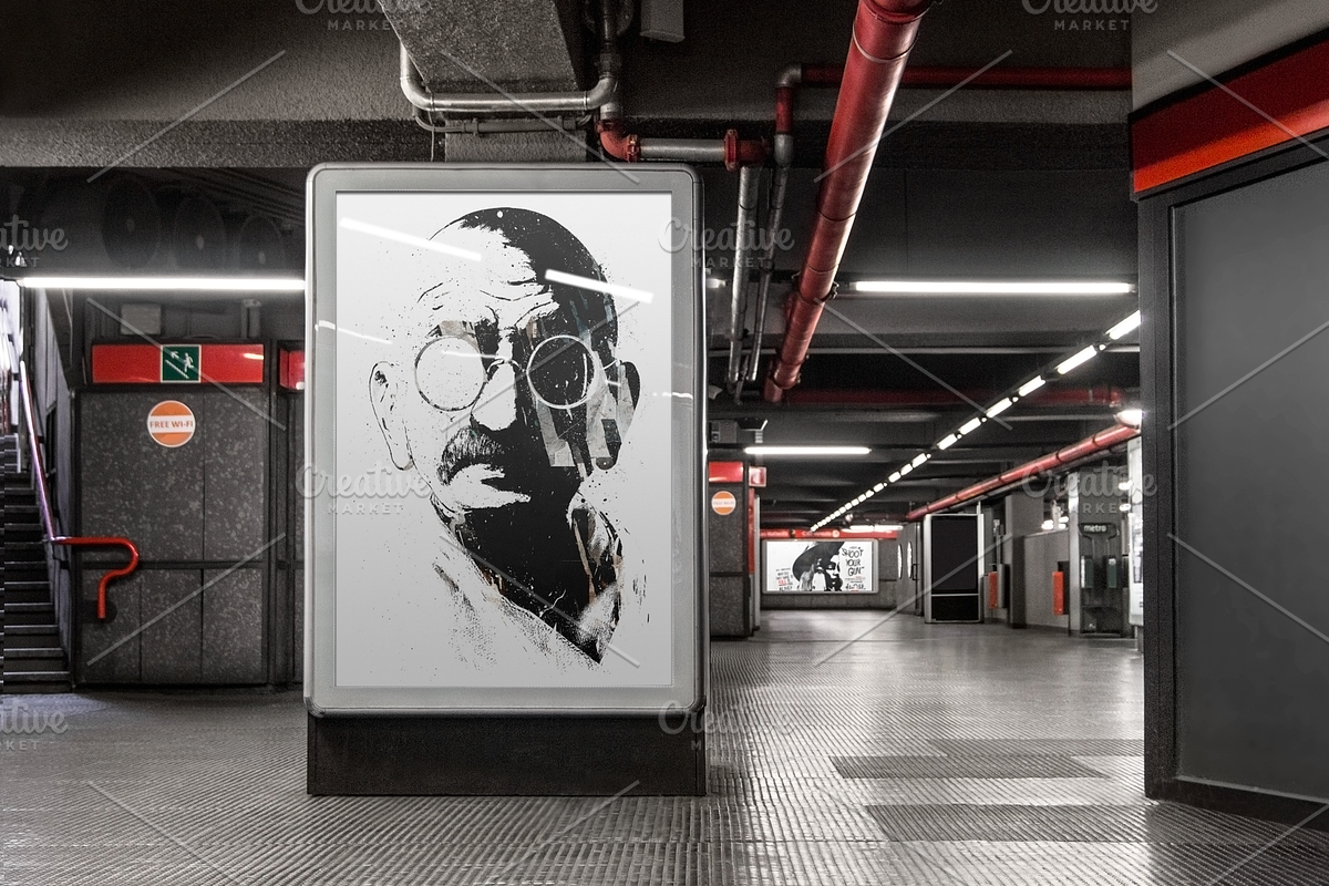 25 Advertising Poster Mockups Bundle, a Print Template by Giallo (Photo 6 of 52)