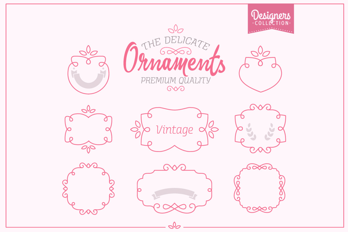 Elegant vintage frame bundle, a Decorative Illustration by VectorBakery (Photo 2 of 4)