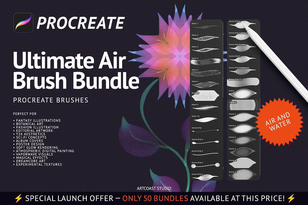 Ultimate Air Brush Bundle, a Brush Add-On by Spasibenko Art (Photo 2 of 15)