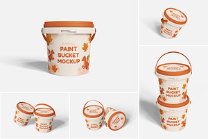 Industrial Paint Bucket Mockup PSD