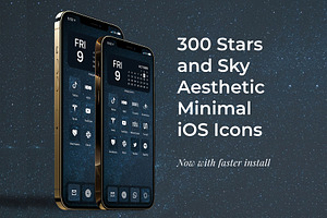 300 Stars & Night Sky iOS 14 Icons