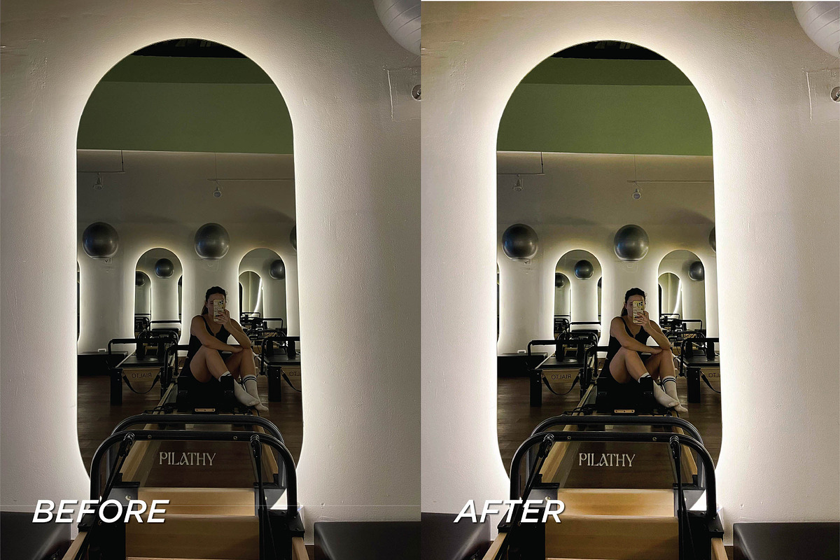 15 Pilates Lightroom Presets + LUTs, a Preset Add-On by TheWayfarerShoppe (Photo 2 of 10)
