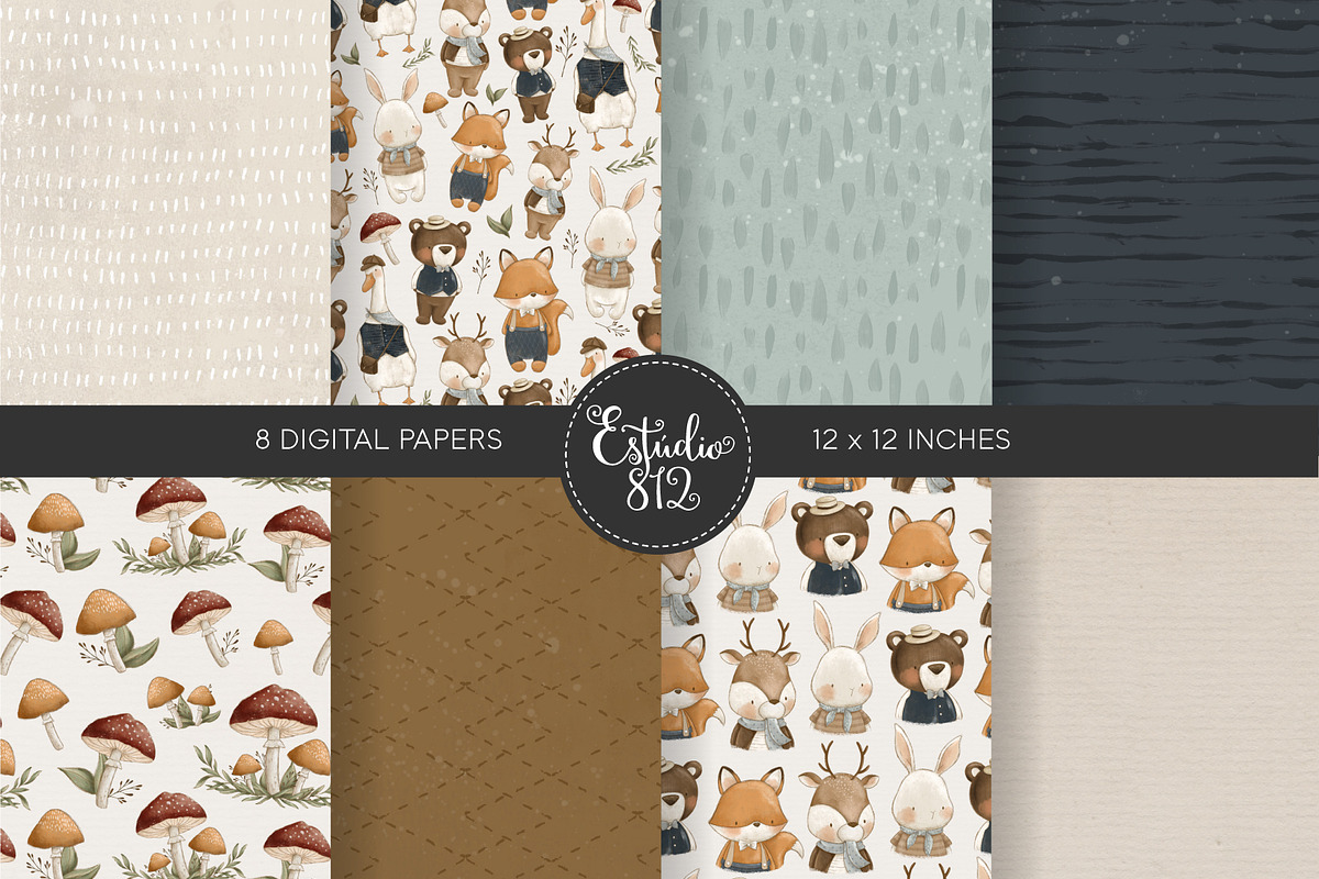 Vintage Woodland Friends, an Animal Illustration by Estudio 812 (Photo 2 of 10)