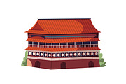 Chinese buildings set + banner, a Decorative Illustration by PaperTrident (Thumbnail 2 of 12)