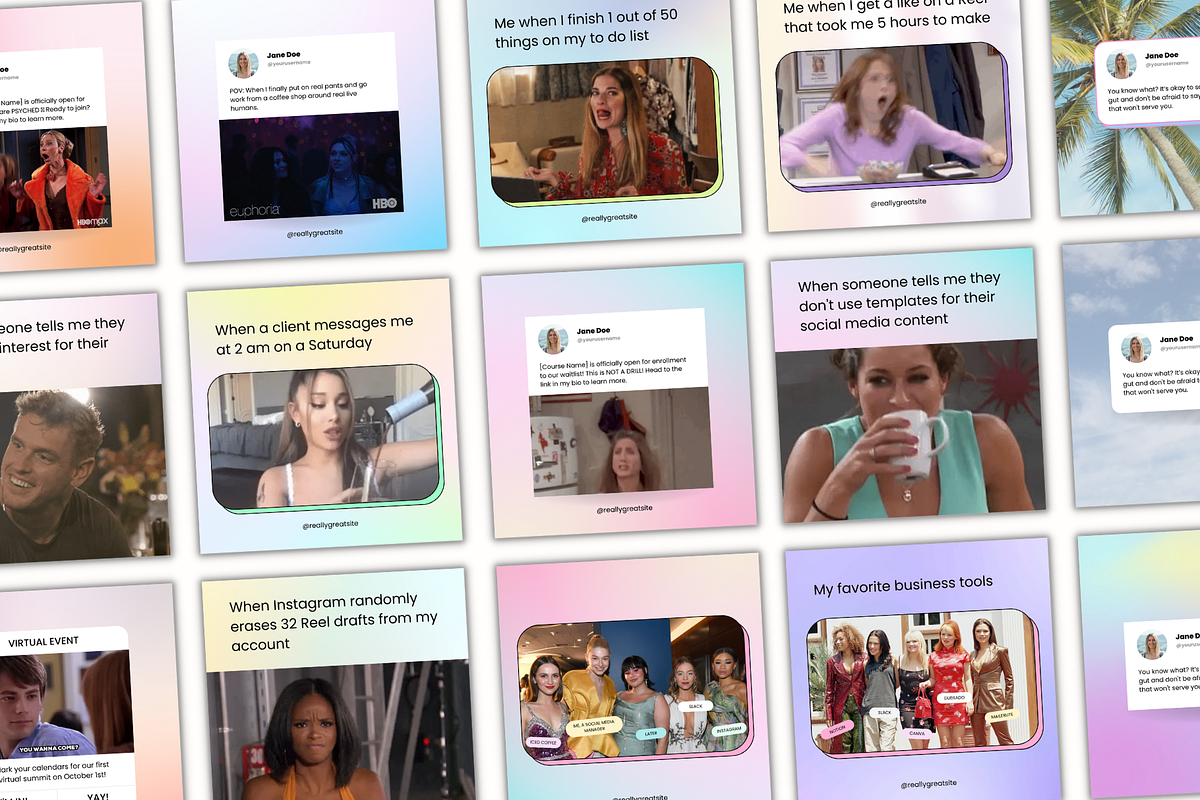 Instagram Gifs and Memes Templates, a Social Media Template by The Template Lounge (Photo 5 of 6)