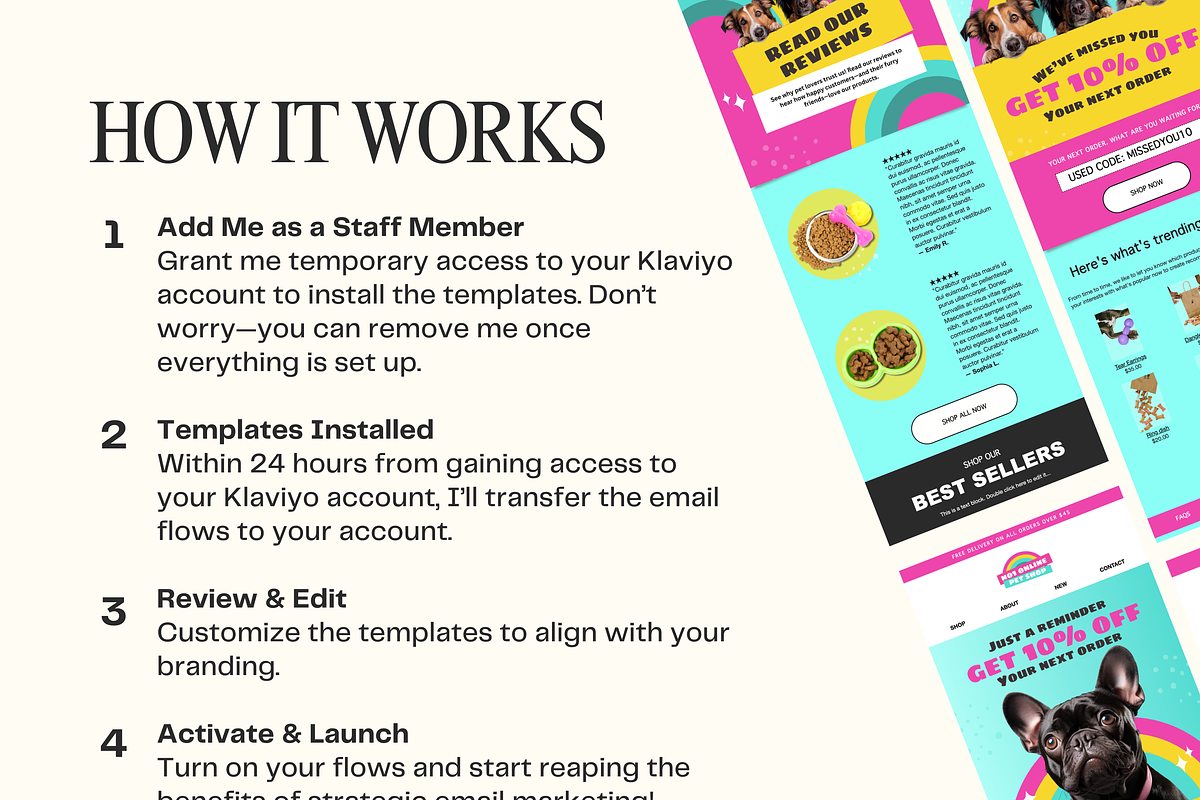 Bright Pet Store Email Templates