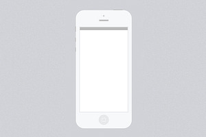 Minimal White iPhone 5 PSD Template