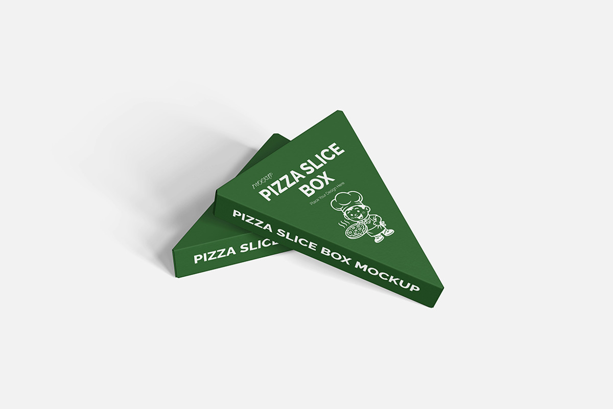 Pizza Slice Box Mockup, a Product Mockup by bimockup (Photo 4 of 6)
