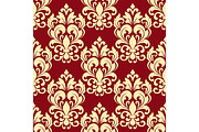 Floral pattern with beige flowers, a Pattern Graphic by Vector Tradition (Thumbnail 1 of 3)