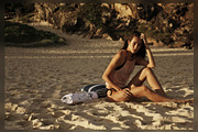 Relaxing on the Sand, Golden Light, a Beauty & Fashion Photo by Chris Joel Campbell (Thumbnail 1 of 2)