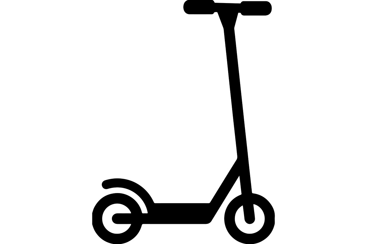 Electric scooter silhouette, a Transportation Illustration by abu67222 (Photo 6 of 13)