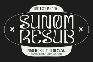 Sunomresub Modern Blackletter Font, a Blackletter Font by Maulana Creative