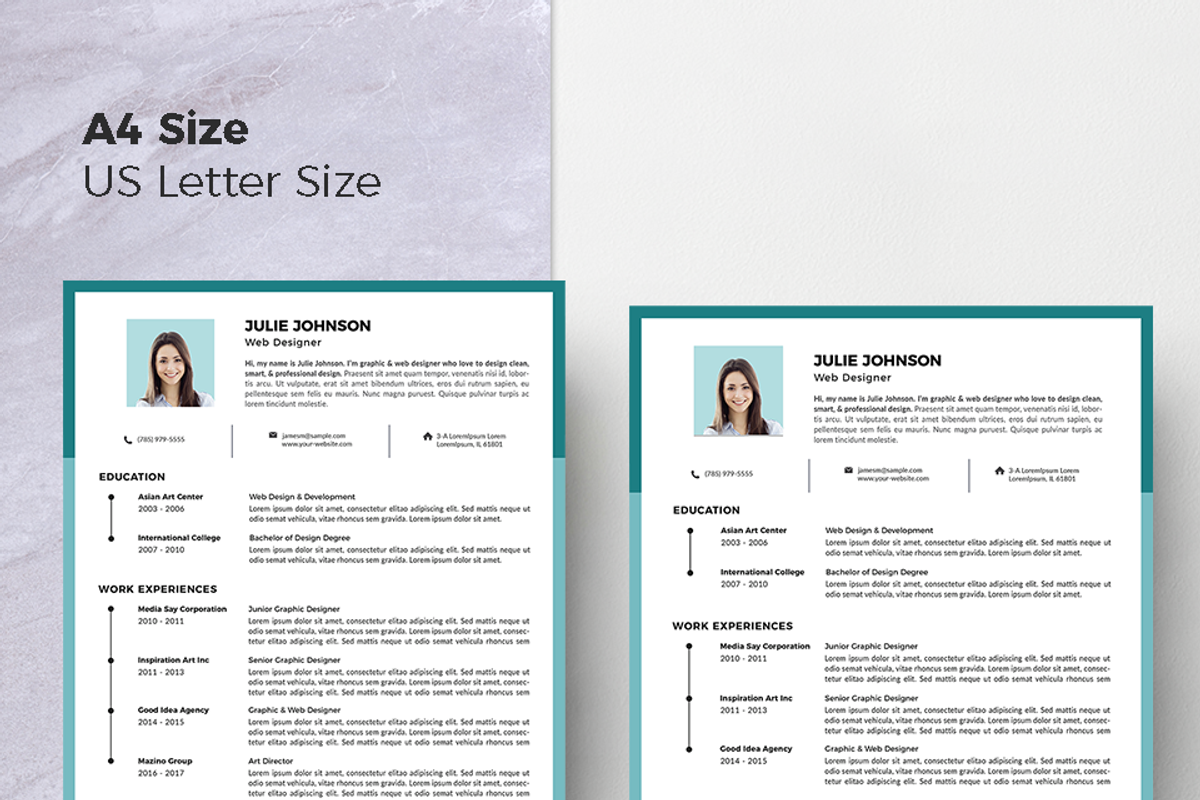 Vol.63 Resume & CV Template, a Resume Template by Hito Graphic (Photo 8 of 8)