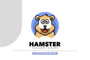 Cute Hamster Mascot Logo Design