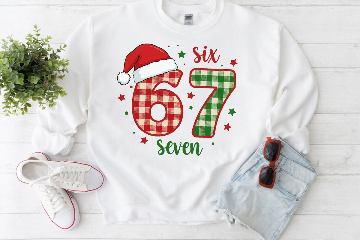67 Funny Christmas Six Seven Checker, an Illustration by Craft Nest (Photo 4 of 5)