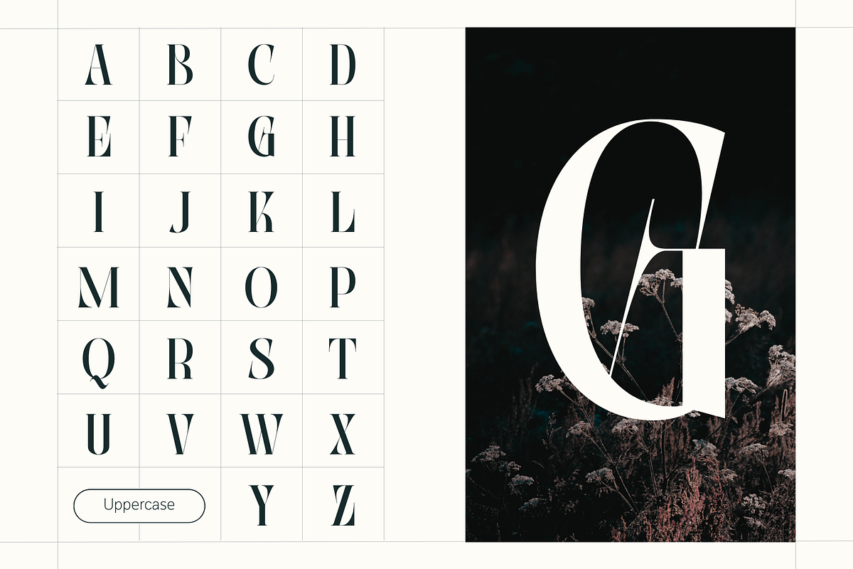 Abogia - Modern Serif Logo Font, a Serif Font by Nirmana Visual (Photo 2 of 16)