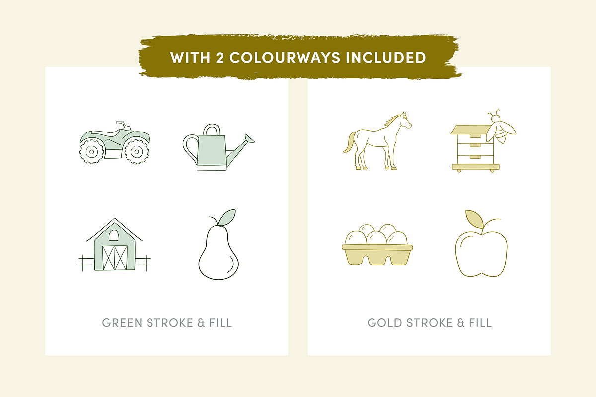 Farming & Agriculture Icons, an Outline Icon by Caroline Mackay (Photo 3 of 10)