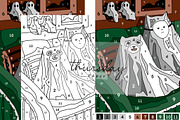 Cute ghost color by number, a Graphic by Thursdaypaper (Thumbnail 3 of 3)