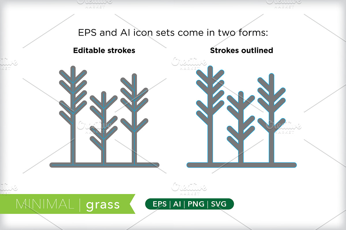 Minimal grass icons, an Outline Icon by Picture Window (Photo 3 of 5)