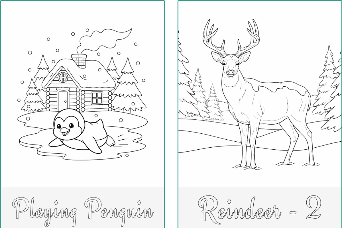 Christmas Holidays Coloring Pages, a Seasonal Illustration by Nuvame Arts & Designs (Photo 11 of 21)