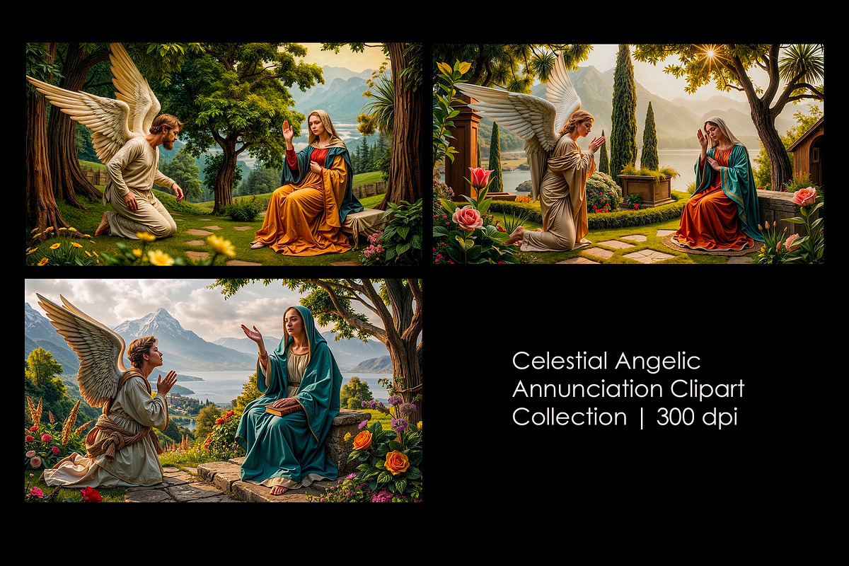 Celestial Angelic Annunciation, a Person Illustration by StockVerse Creative (Photo 1 of 4)