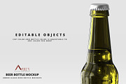 Amber Glass Beer Bottle Mockup 03, a Packaging Mockup by pmvch (Thumbnail 4 of 8)