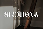 Stemiona - Modern Display Serif Font, a Serif Font by Aksapix Studio (Thumbnail 1 of 10)