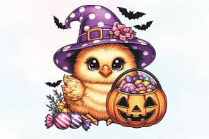 Halloween Chicken PNG Farm, an Illustration by CraftArtStudio
