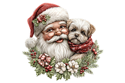 Santa With Dog Clipart PNG, a Seasonal Illustration by Memories By Lea (Thumbnail 18 of 19)